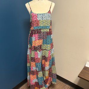 Natural Life Delia Cotton Maxi Dress - Multi Patchwork